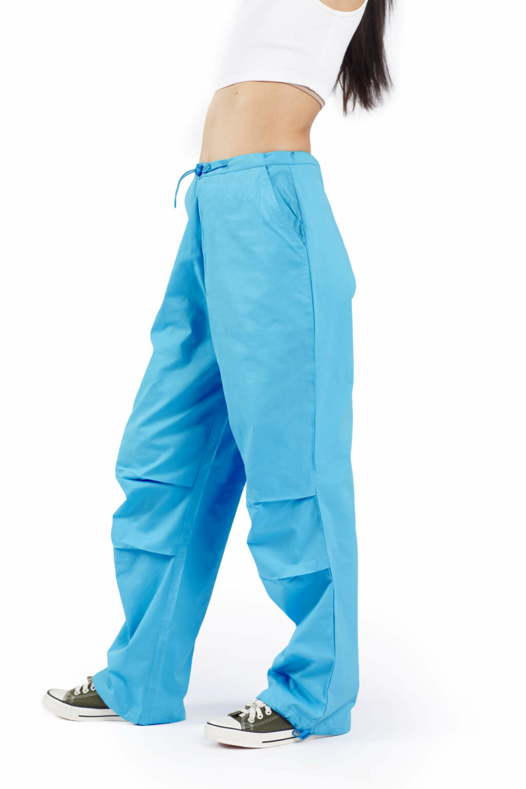 Deep Blue Parachute Pants Bonkers Corner